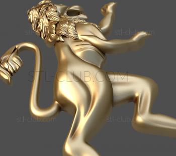 3D model Lion from the flag (STL)